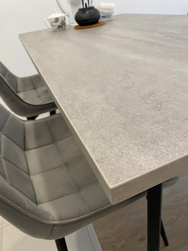 Стол Тринити Лофт 120 32 мм дуб галифакс табако / черный матовый фото покупателя 320