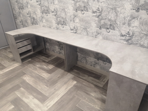 Письменный стол СПм-25 правый белый  - Уцененный экземпляр фото покупателя 50