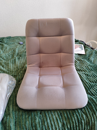 Стул на металлокаркасе Чилли К светло-серый велюр / черный каркас фото покупателя 442