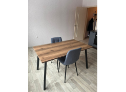 Стол Тринити Лофт 120 32 мм бетон / черный матовый фото покупателя 401