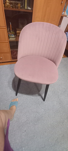 Стул на металлокаркасе Gabi 1 light blue / black / gold фото покупателя 435