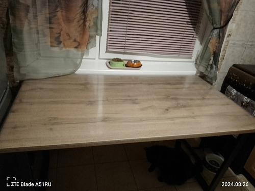 Деревянный стол Лота Лофт 120х75 белый матовый / дуб крафт золотой фото покупателя 447