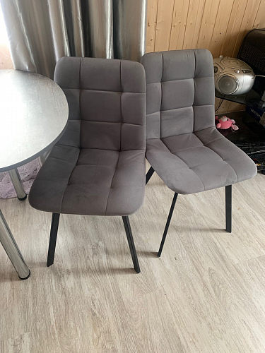 Стул на металлокаркасе Чилли черный / зеленый фото покупателя 542