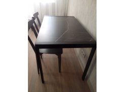 Стол Центавр 120(160)х70х75 файерстоун / черный матовый фото покупателя 66