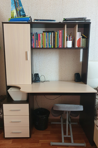 Письменный стол КСТ-16 левый венге / беленый дуб фото покупателя 124