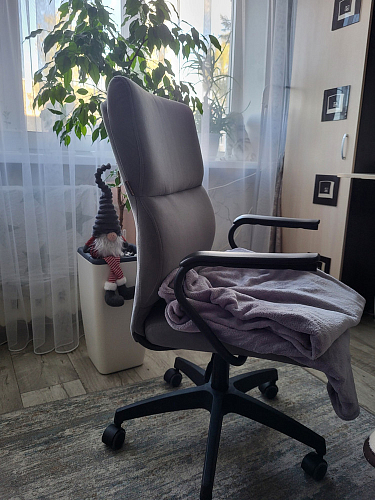 Компьютерное кресло Benefit флок серый 29 фото покупателя 46