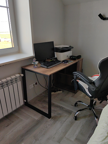 Письменный стол Битти Лофт 116х60х75 креатель / черный матовый фото покупателя 189