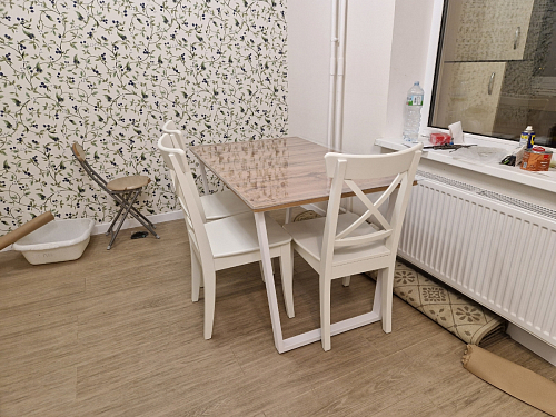 Стол Лота Лофт 140 25 мм черный матовый / бетон фото покупателя 567