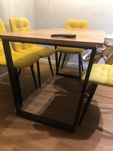 Деревянный стол Лота Лофт 140х80 белый матовый / бетон светлый фото покупателя 56