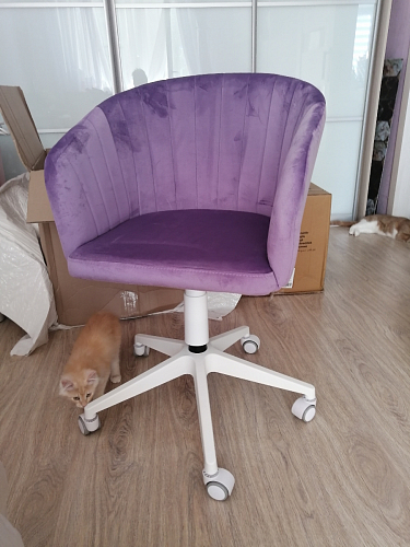 Компьютерное кресло Тибо confetti chocolate / белый фото покупателя 40