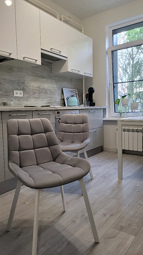 Стул на металлокаркасе Челси велюр коричневый / черный каркас фото покупателя 53