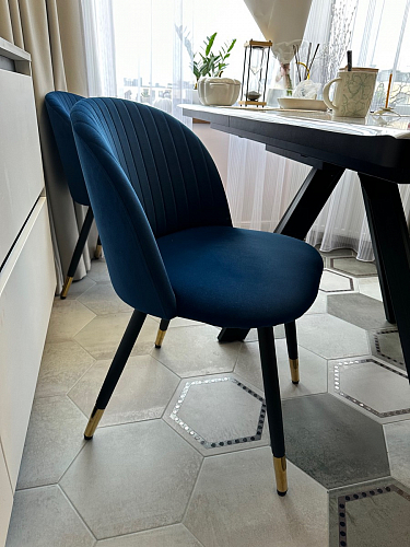 Стул на металлокаркасе Gabi latte / gold / black фото покупателя 159