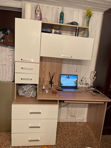 Стол компьютерный Джаз-17 белый правый фото покупателя 68