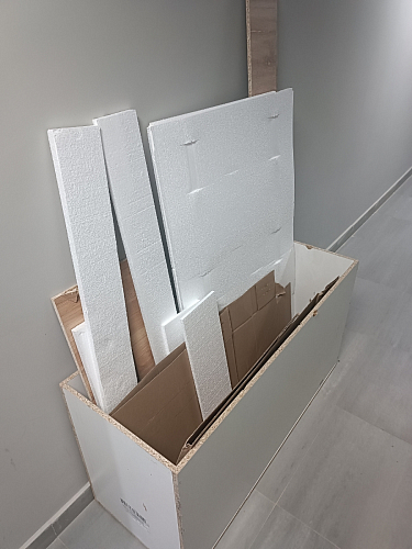 Стеклянный стол Хасселвуд 160(220)х90х77 белый мрамор / черный фото покупателя 17