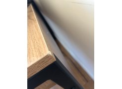 Письменный стол Леон Лофт дуб делано темный / черный матовый фото покупателя 127