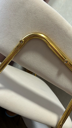 Стул на металлокаркасе Kamelia светло-фиолетовый / золотой фото покупателя 61