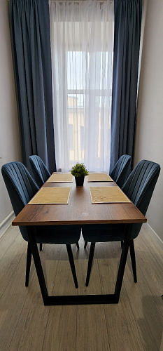 Стол Лота Лофт 120 25 мм дуб делано темный / черный матовый фото покупателя 434