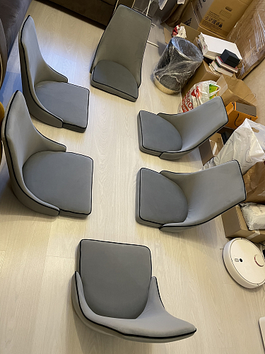 Стул на металлокаркасе Kora 1 light blue / white / black фото покупателя 9