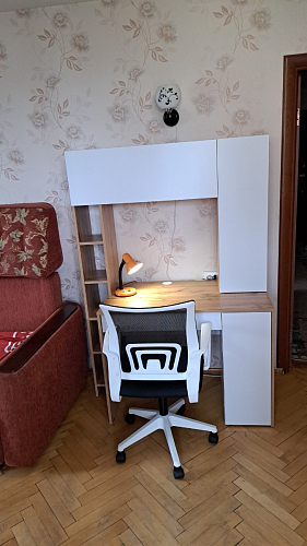 Письменный стол Комфорт 12.71 дуб золотой craft / белая аляска фото покупателя 89
