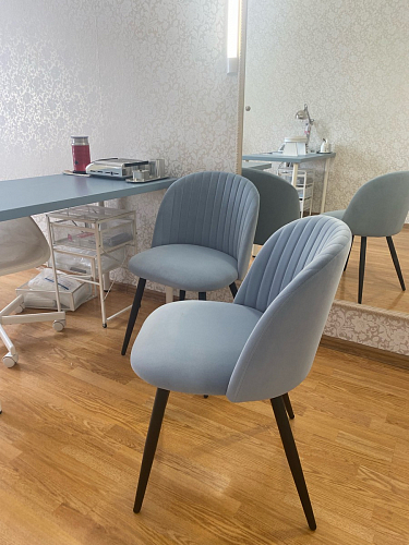 Стул на металлокаркасе Gabi 1 light purple / black / gold фото покупателя 247