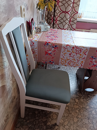 Деревянный стул Гроджин бежевый / орех фото покупателя 1