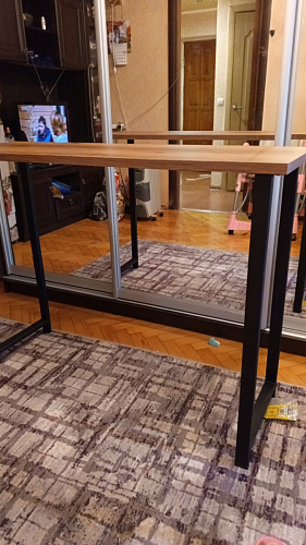 Барная стойка Дилан Лофт 120х40х98 дуб делано темный фото покупателя 157