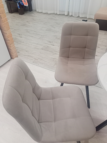 Стул на металлокаркасе Чилли К черный / зеленый фото покупателя 338