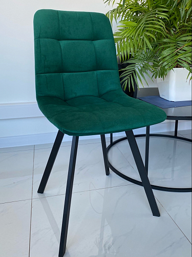 Стул на металлокаркасе Чилли зеленый / черный фото покупателя 716