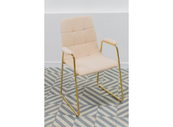 Стул на металлокаркасе Lana beige / gold из шоурума 1