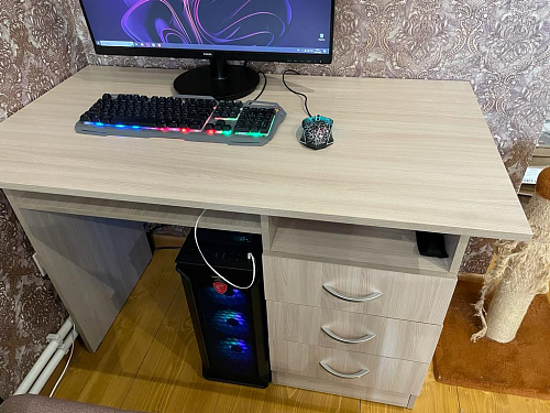 Стол письменный Бриз МДФ волна лайм / ясень светлый фото покупателя 178