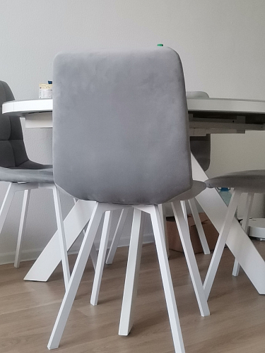 Стул на металлокаркасе Чилли К темно-серый (velutto 32) / черный фото покупателя 227