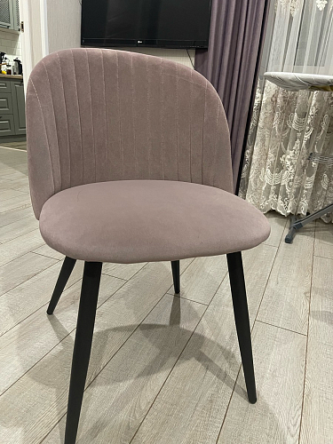 Стул на металлокаркасе Gabi 1 line light blue / black фото покупателя 79