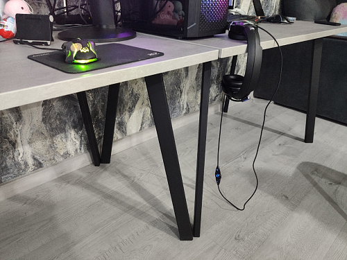 Стол Тринити Лофт 120 32 мм дуб галифакс табако / черный матовый фото покупателя 491