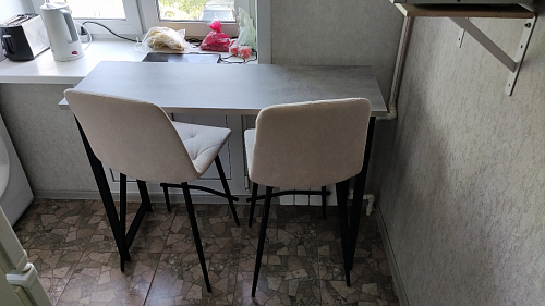 Барная стойка Дилан Лофт 120х60х110 бетон фото покупателя 117