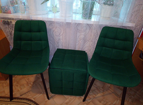 Стул на металлокаркасе Челси К бирюзовый / черный фото покупателя 167