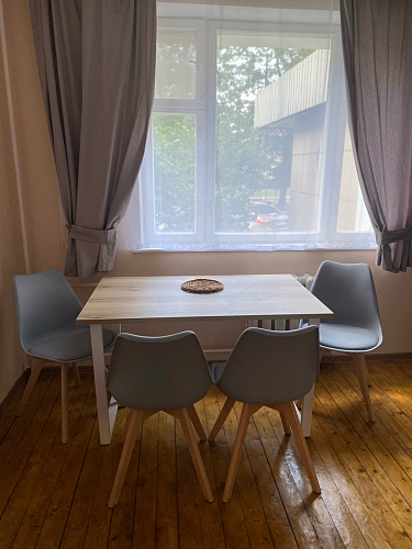 Деревянный стол Барон О 160 х 90 белая пленка шагрень / черный фото покупателя 2