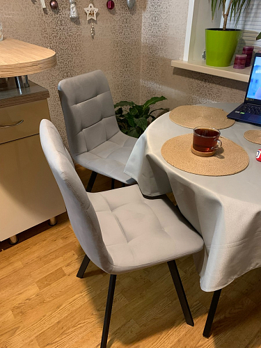 Стул на металлокаркасе Чилли зеленый / черный фото покупателя 1130