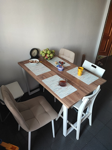 Деревянный стол Лота Лофт 120x75 дуб крафт табачный / черный матовый фото покупателя 911