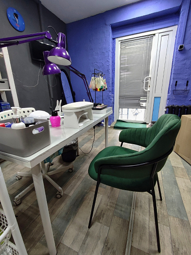 Стул на металлокаркасе Инклес синий / черный глянец фото покупателя 4