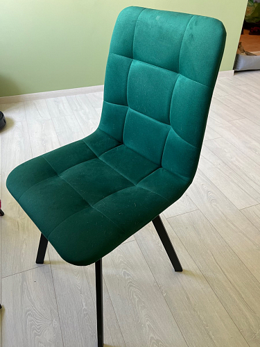 Стул на металлокаркасе Чилли К темно-серый (velutto 32) / черный фото покупателя 119