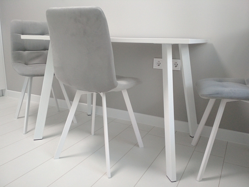 Стул на металлокаркасе Чилли темно-серый / черный каркас фото покупателя 80