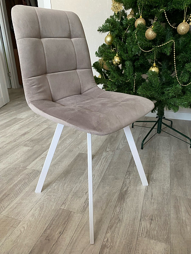 Стул на металлокаркасе Чилли К светло-серый велюр / черный каркас фото покупателя 1118