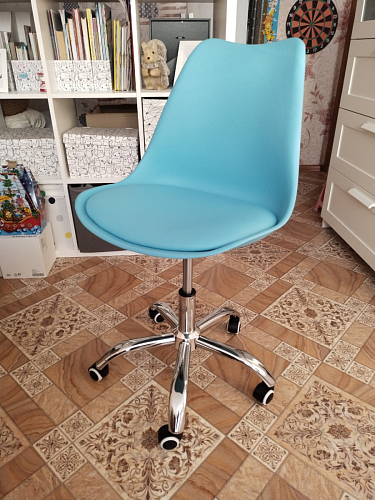 Компьютерное кресло Kolin с подушкой clear / white фото покупателя 79
