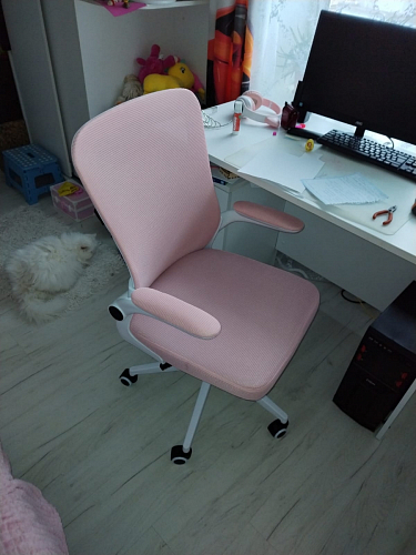 Компьютерное кресло Konfi dark gray / pink / white фото покупателя 213