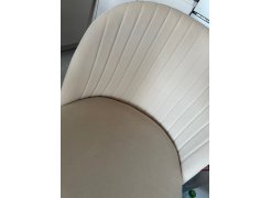 Стул на металлокаркасе Gabi 1 бежевый / черный с серебряными наконечниками фото покупателя 212