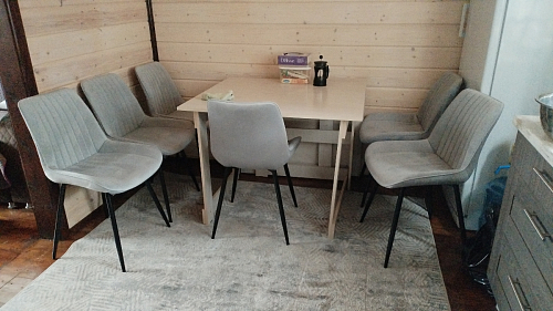 Стул на металлокаркасе Седа К velvet lux 76 / черный фото покупателя 264