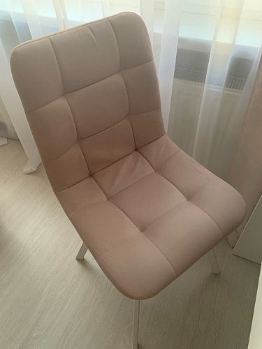 Стул на металлокаркасе Чилли светло-серый / белый каркас фото покупателя 529