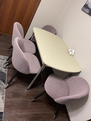 Стул на металлокаркасе Gabi dark beige / black / silver фото покупателя 981