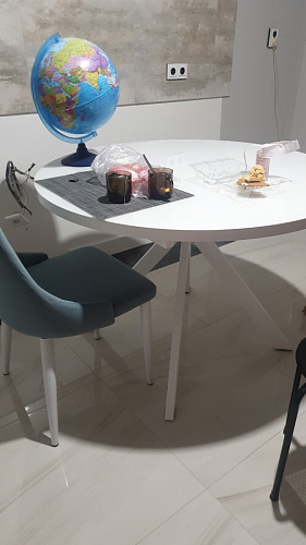 Стул на металлокаркасе Kora beige / black фото покупателя 177