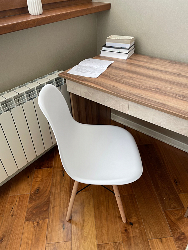 Пластиковый стул Eames PC-015 серо-голубой / дерево фото покупателя 371